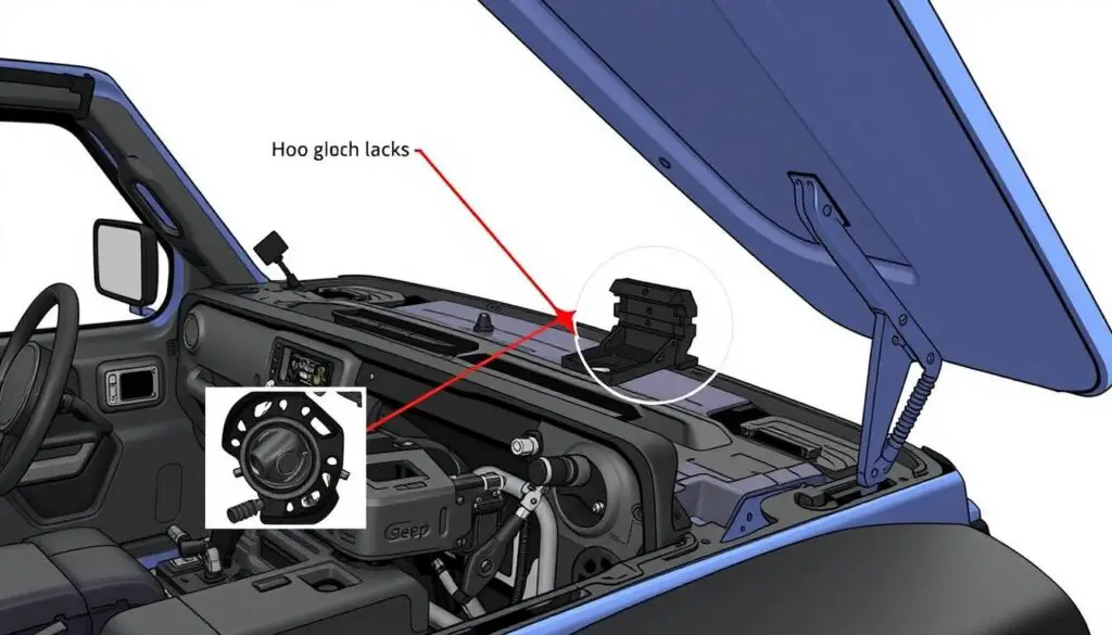 jeep gladiator hood release mechanism