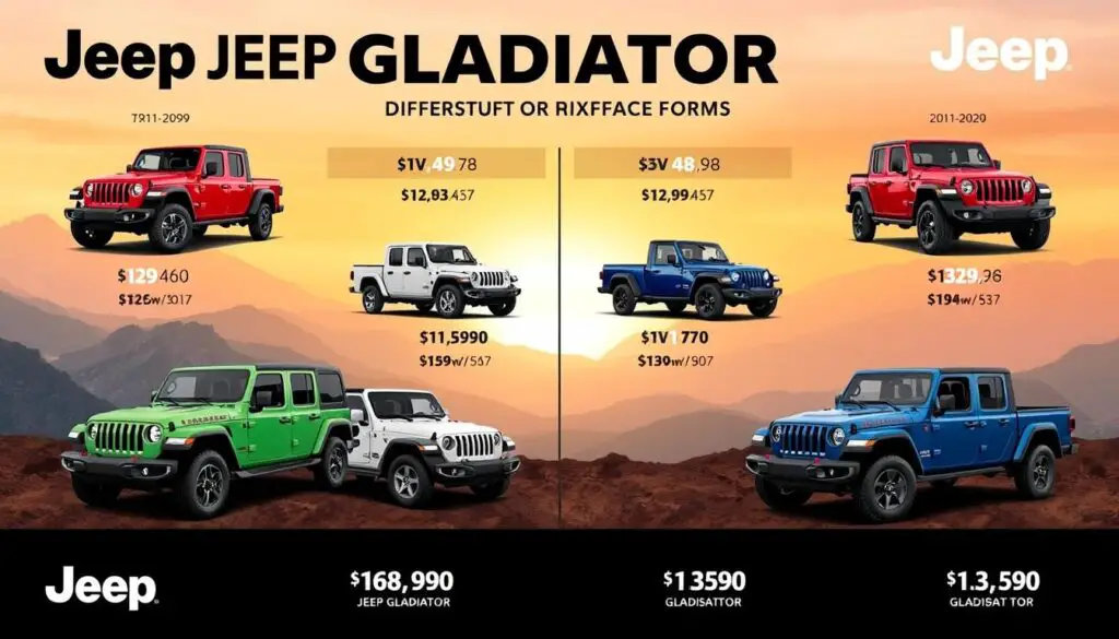 jeep gladiator price comparison