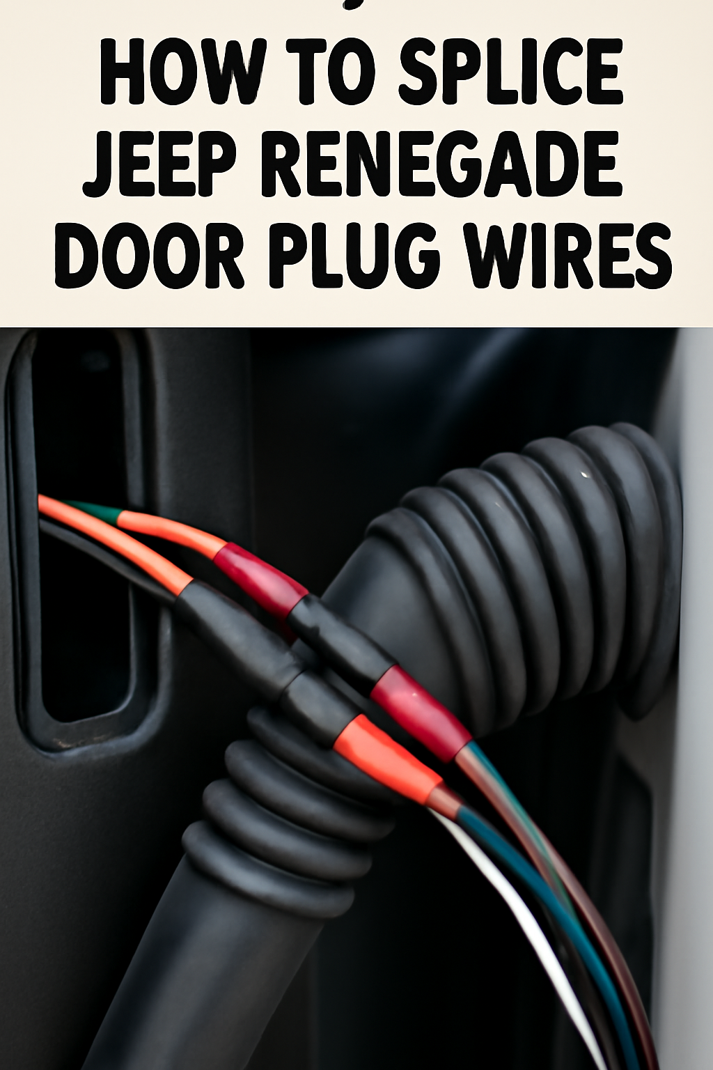 How splice jeep renegade door plug wires