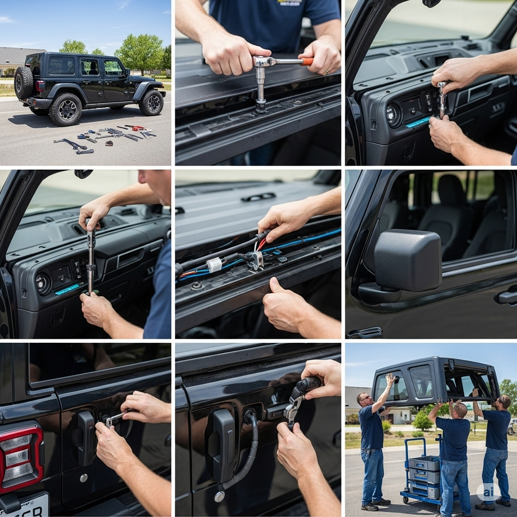 How to remove hard top jeep wrangler 4 door