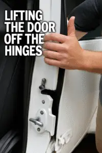 Lift the door of the hinges
